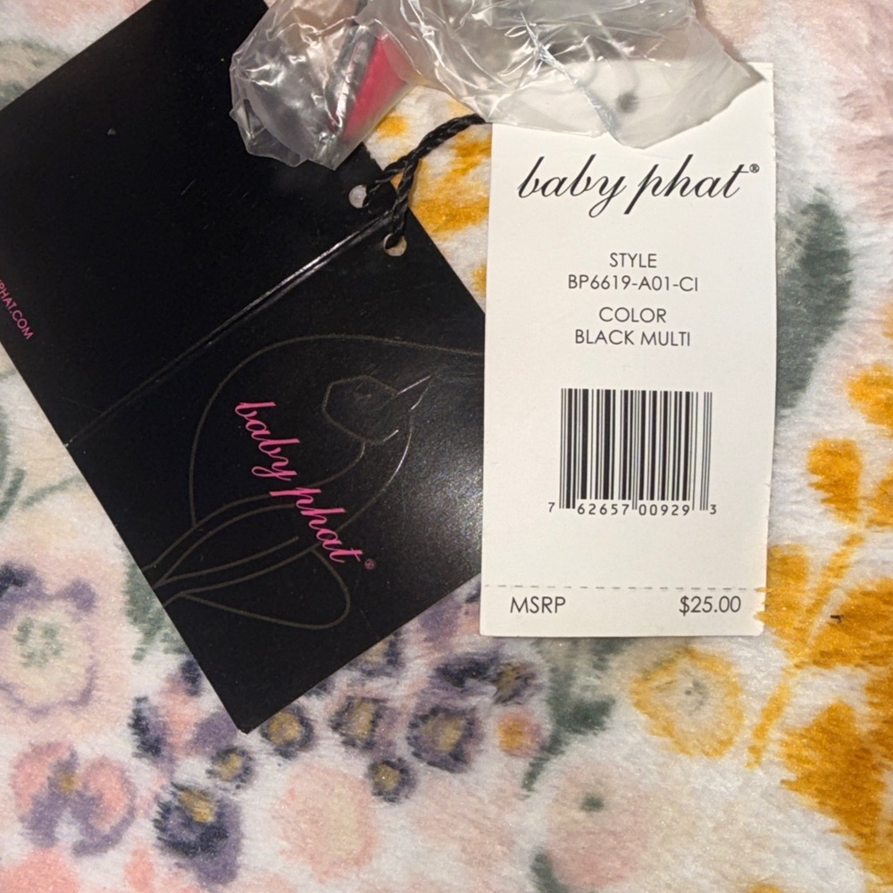 Baby Phat Black Patent Tote and Wallet with Hot Pink Trim & Multicolor Logo - Picture 11 of 16